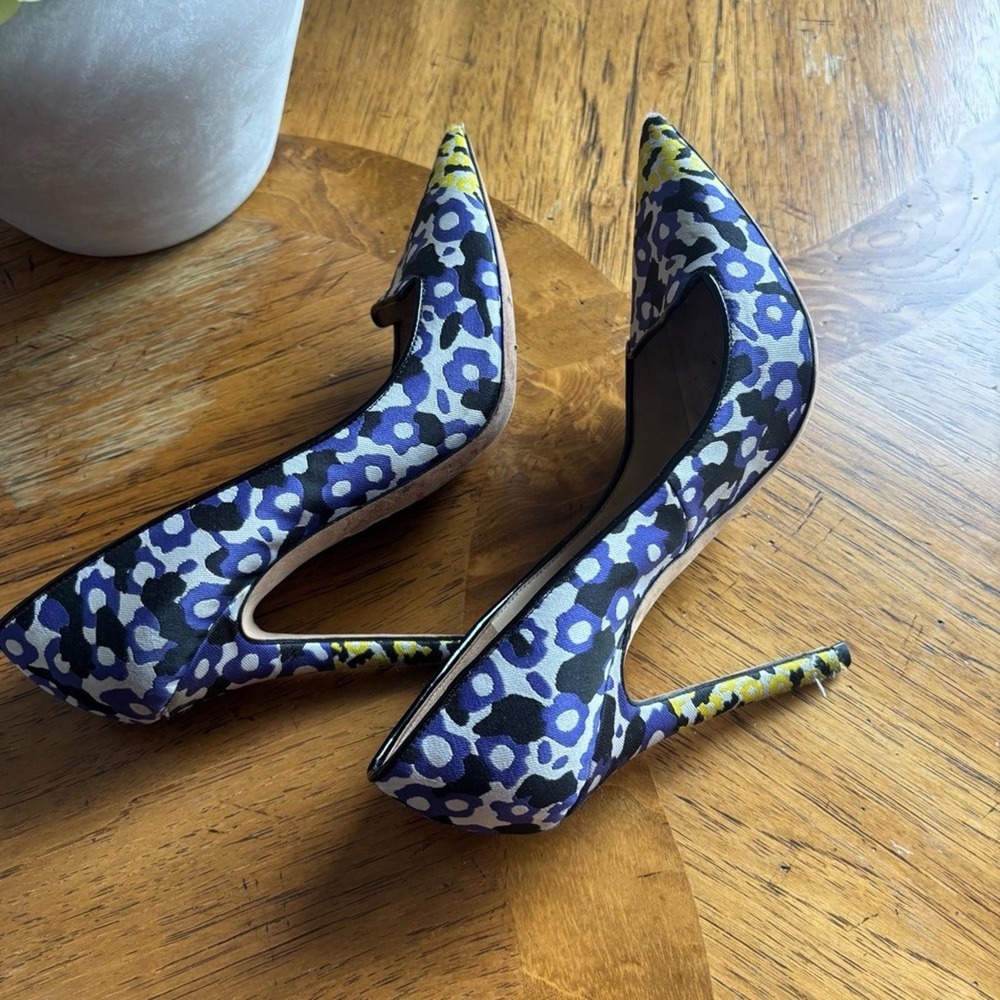 Jimmy Choo Multicolor Floral Print High Heel SlipOn‎ Pointed Toe Pumps Heels 36 - Picture 2 of 5